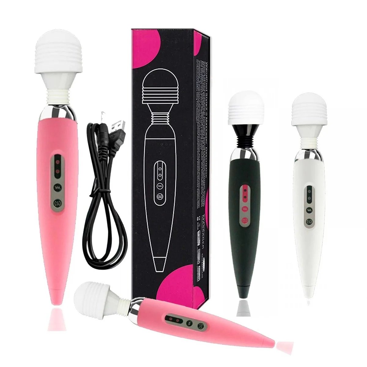 VIBRADOR E MASSAGEADOR 12 VIBRAÇÕES RECARREGÁVEL - Butique Bella