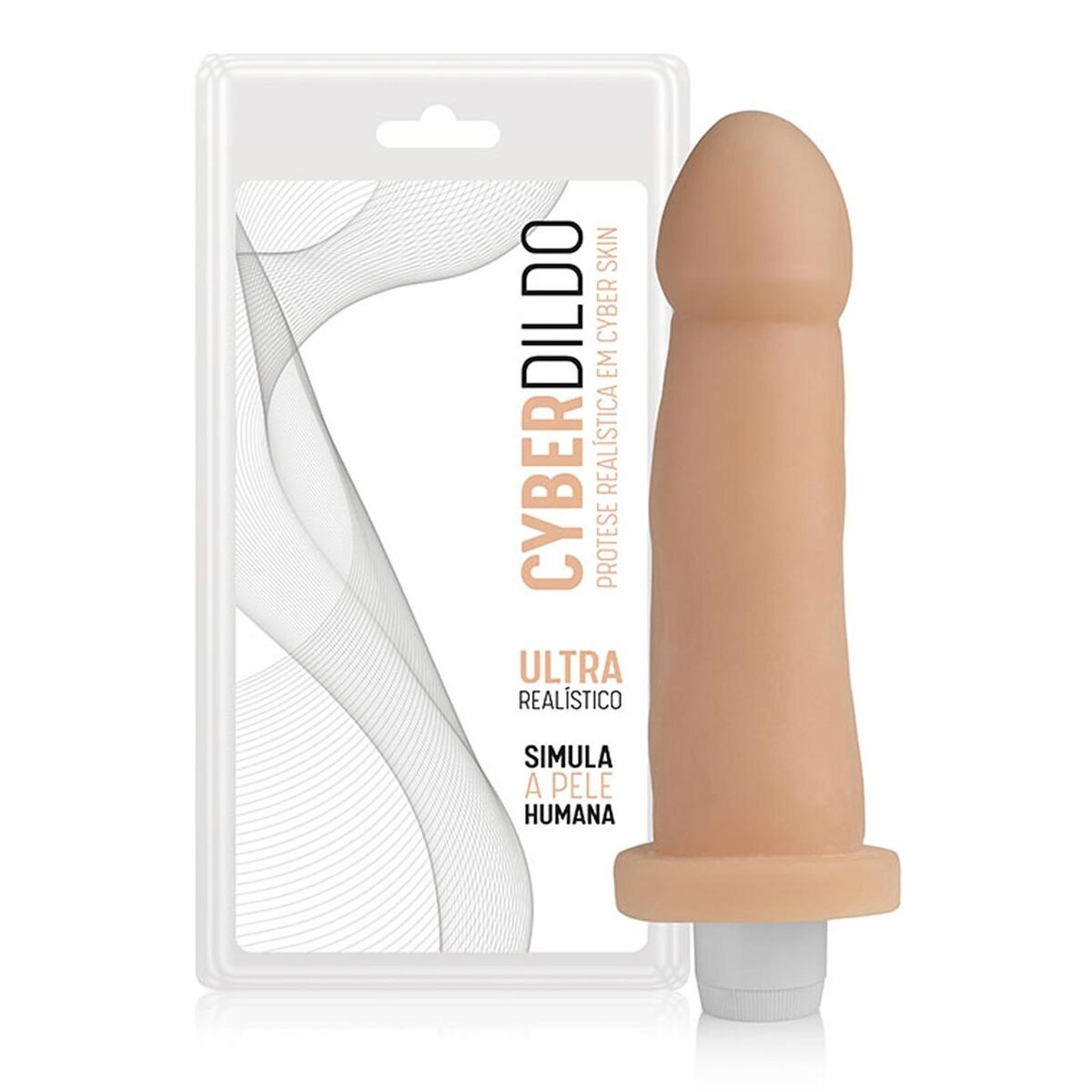 Pênis Realístico em CyberSkin com Vibro e Vértebra - R2 - 17x4cm