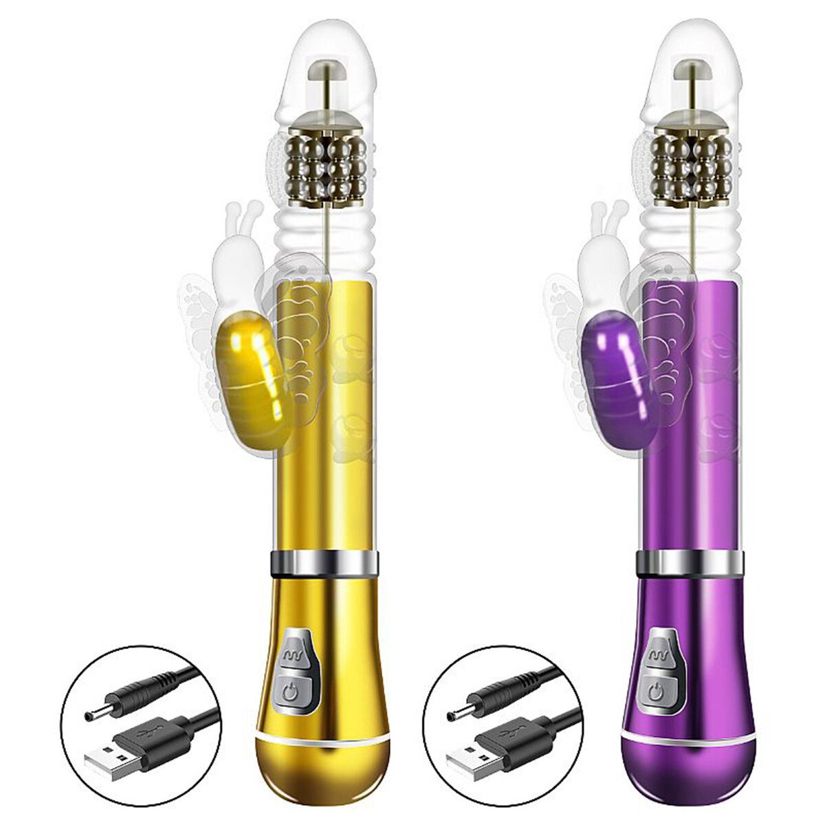 VIBRADOR ROTATIVO RECARREGÁVEL CROMADO VIBRADOR ROTATIVO RECARREGÁVEL CROMADO - Butique Bella