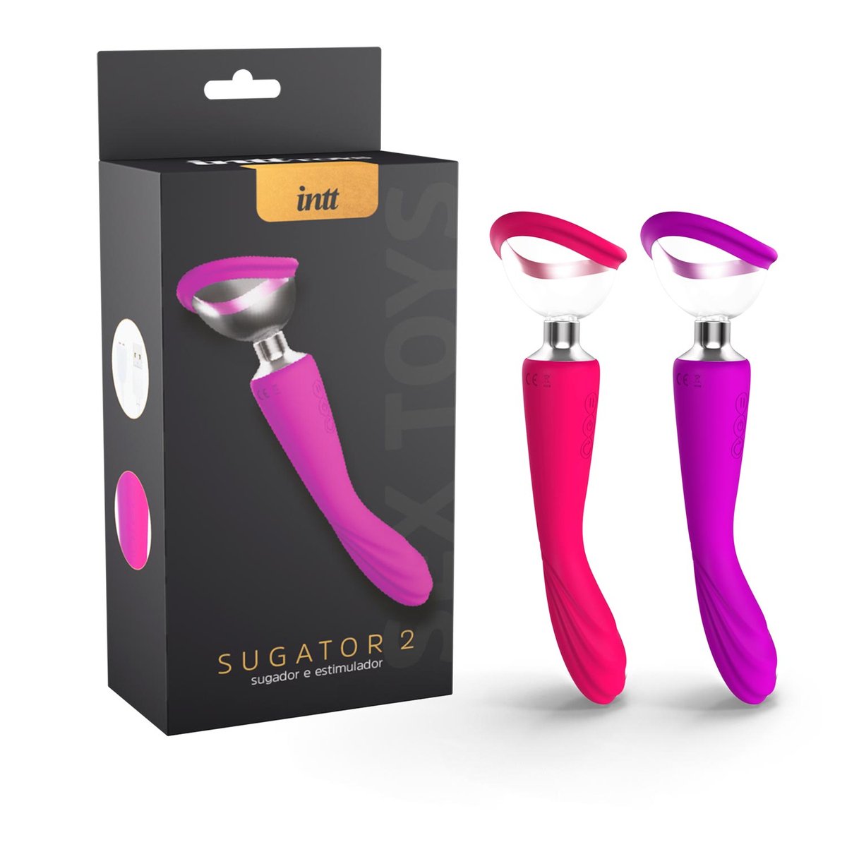SUGATOR 2 - SUGADOR E ESTIMULADOR DE CLITORIS E MAMILOS - vista adicional - Butique Bella