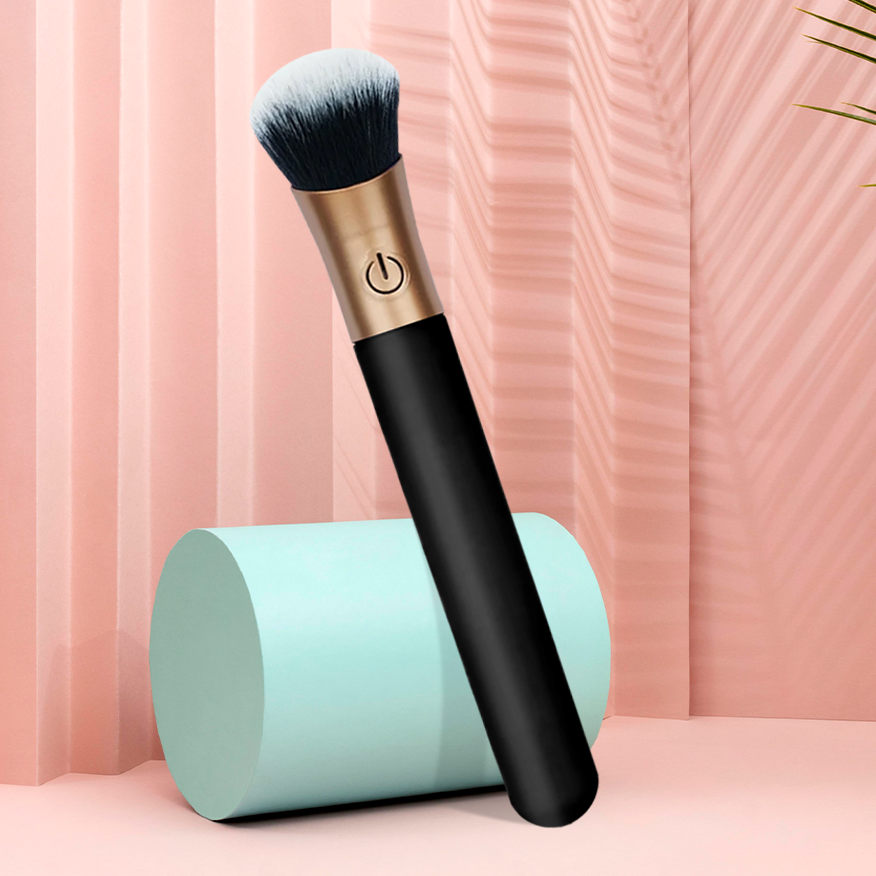 VIBRADOR EM FORMATO DE PINCEL PRETO — foto 1