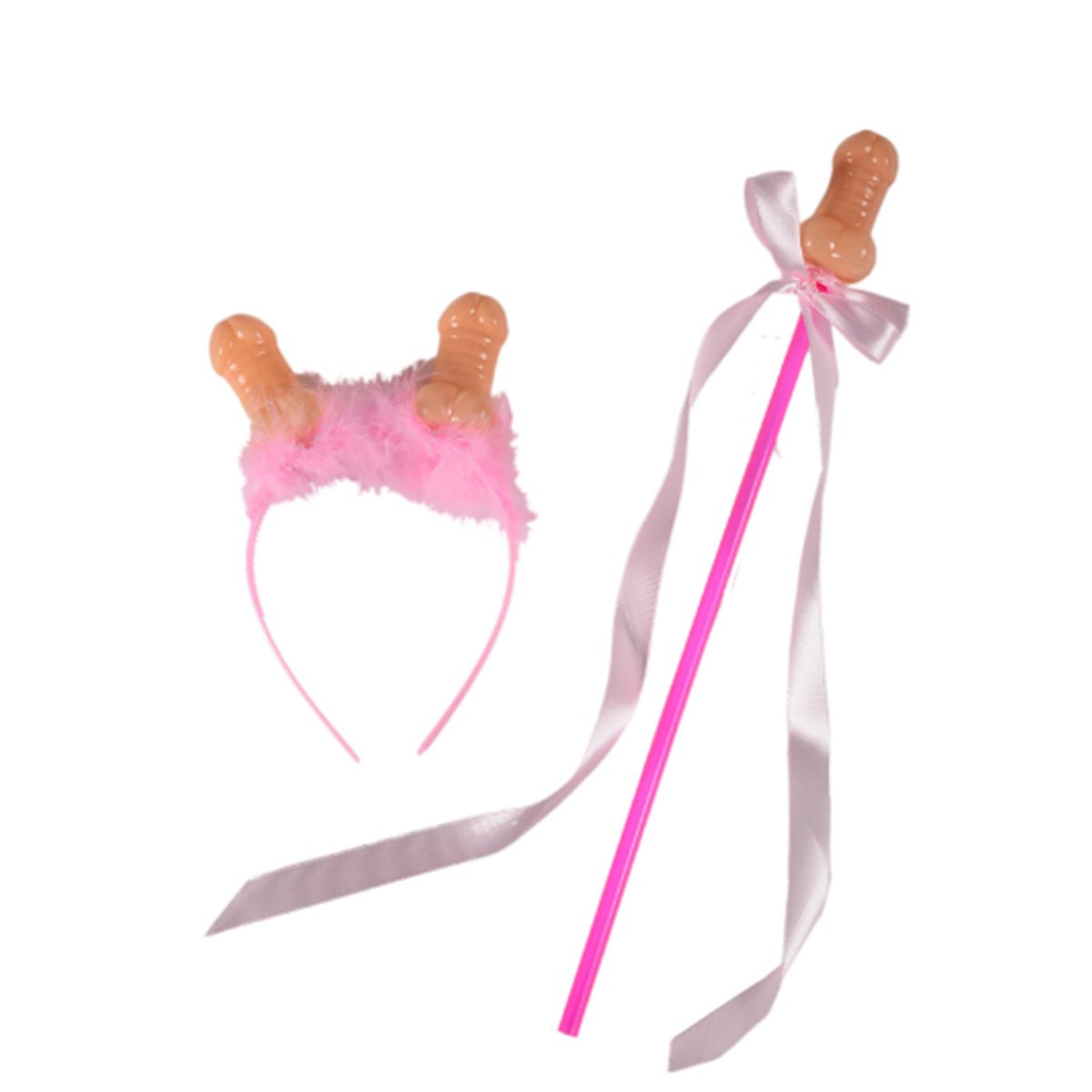 KIT DESPEDIDA DE SOLTEIRO COM TIARA EM FORMATO DE PÊNIS, Importado KIT DESPEDIDA DE SOLTEIRO COM TIARA EM FORMATO DE PÊNIS, Importado - vista adicional - Butique Bella