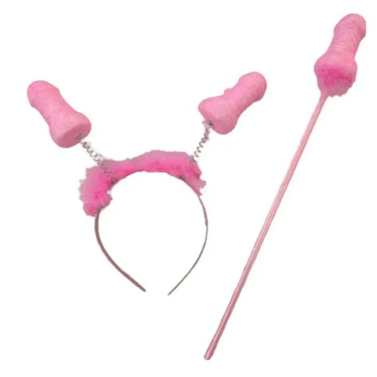 KIT DESPEDIDA DE SOLTEIRO COM TIARA EM FORMATO DE PÊNIS COM GLITTER KIT DESPEDIDA DE SOLTEIRO COM TIARA EM FORMATO DE PÊNIS COM GLITTER - vista adicional - Butique Bella