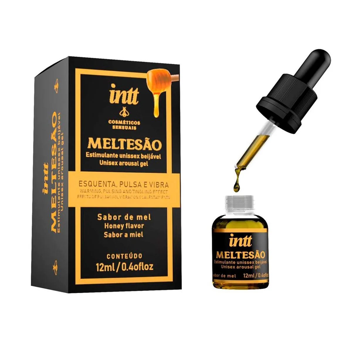 MELTESÃO - EXCITANTE UNISSEX SABOR MEL, Intt MELTESÃO - EXCITANTE UNISSEX SABOR MEL, Intt - vista adicional - Butique Bella