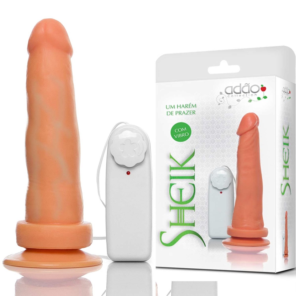 SHEIK - VIBRADOR MULTIVELOCIDADE E VENTOSA - 16CM, Adão e Eva - Butique Bella