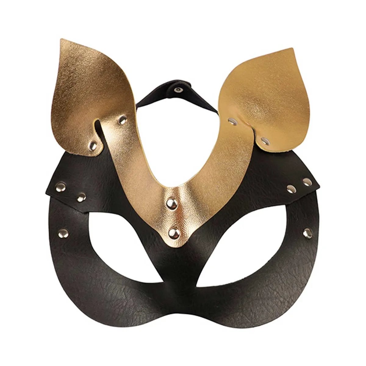 MÁSCARA MULHER GATO COM DETALHES DOURADOS, Adão e Eva - Butique Bella