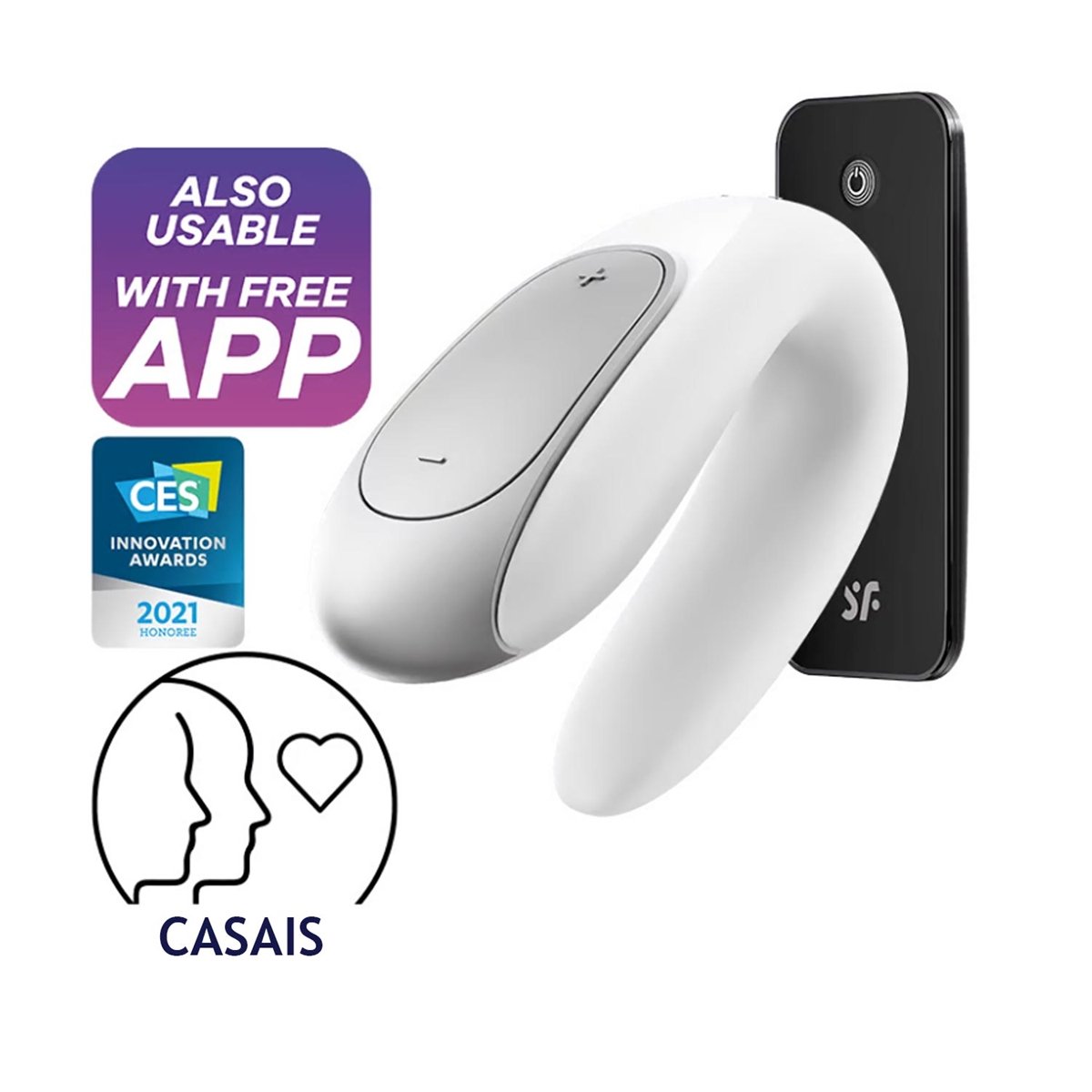 SATISFYER DOUBLE FUN - COM CONTROLE E APP - vista adicional - Butique Bella