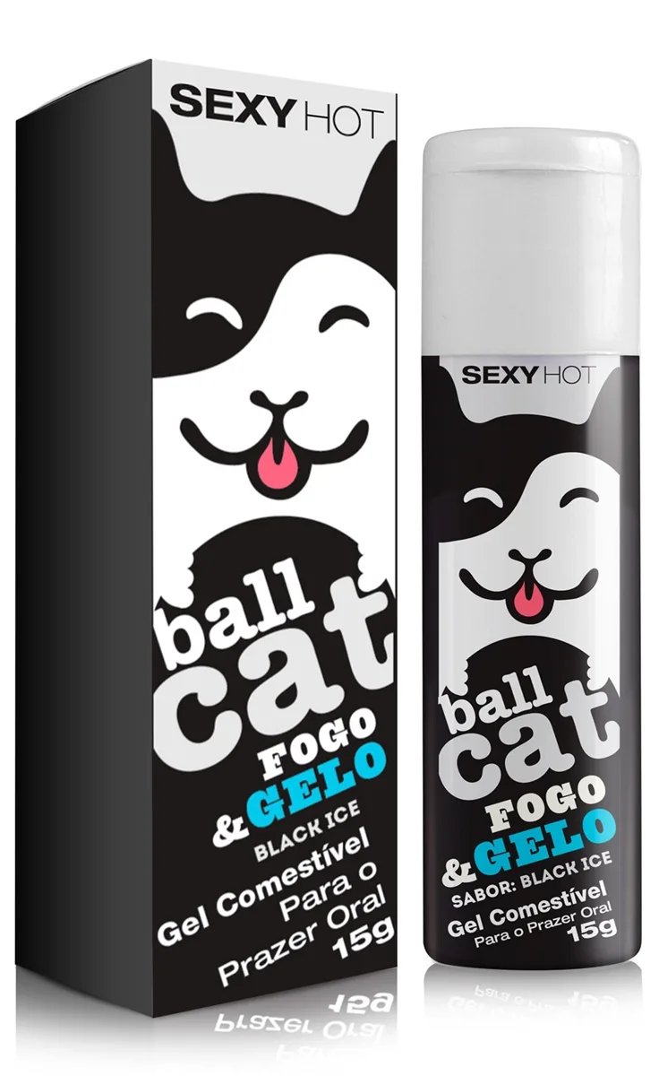 BALL CAT - GEL COMESTÍVEL FOGO E GELO - BLACK ICE 15G, Adão e Eva - Butique Bella