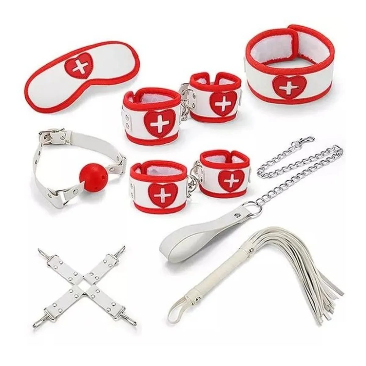 KIT BONDAGE – 8 EM 1 – ENFERMEIRA KIT BONDAGE – 8 EM 1 – ENFERMEIRA - Butique Bella