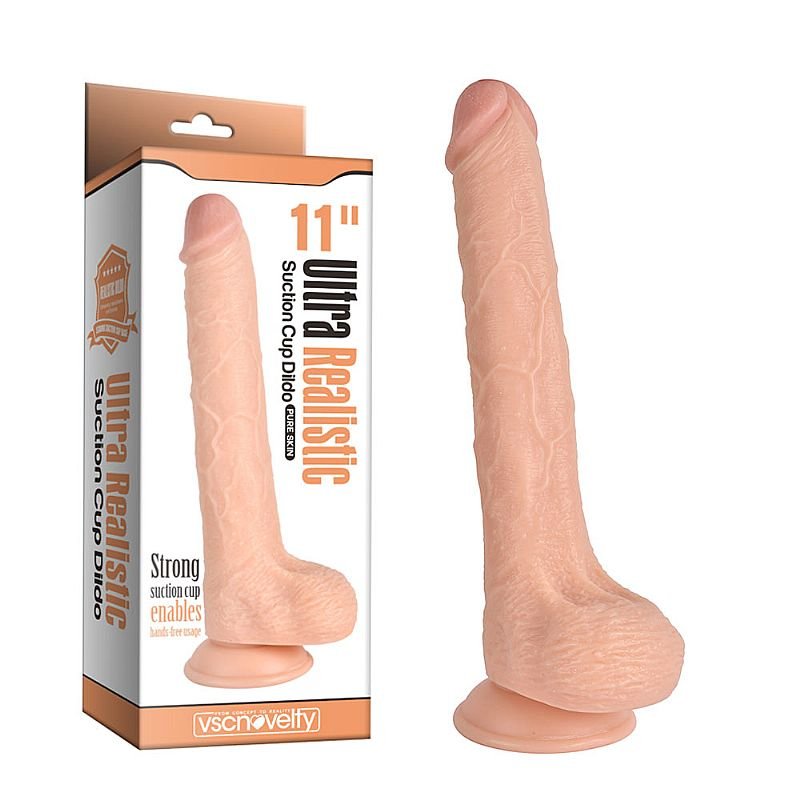 Pênis Gigante Super Realístico com Ventosa 27,9cm