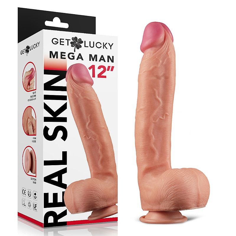 Pênis Gigante Super Realístico Dupla Camada 30,5cm