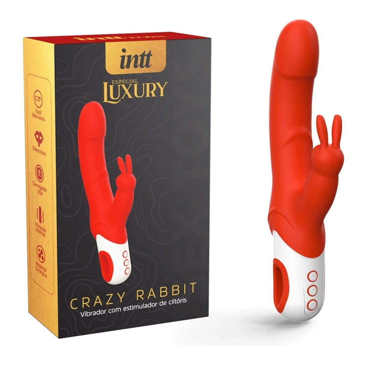 VIBRADOR CRAZY RABBIT - INTT, Intt - Butique Bella