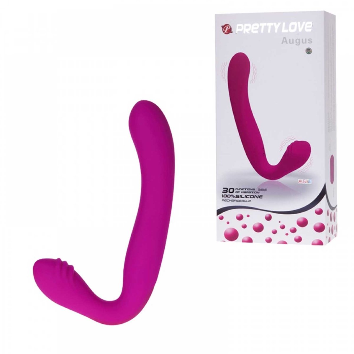 VIBRADOR COM PLUG VAGINAL AUGUS - PRETTY LOVE - Butique Bella