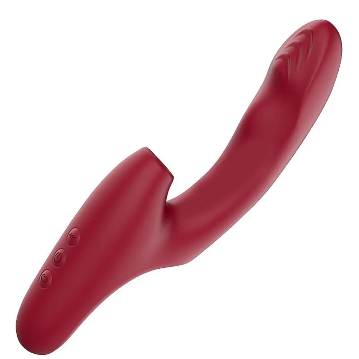 VIBRADOR TRIPLO ESTÍMULO COM SUGADOR DE CLITÓRIS - BROWN - Butique Bella