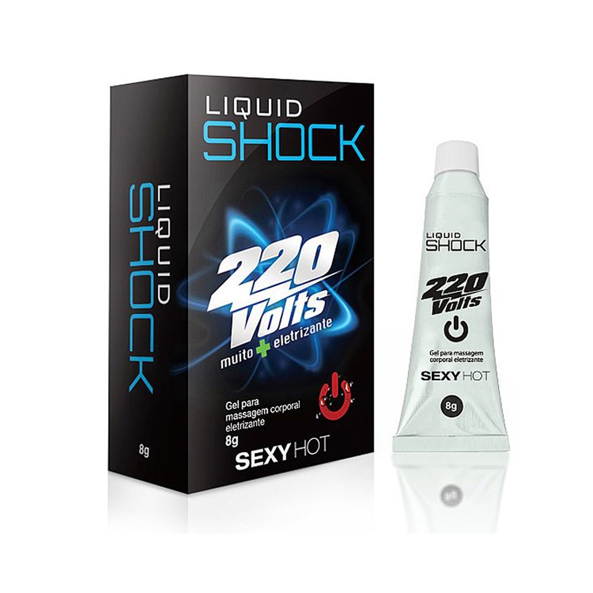 LIQUID SHOCK 220 VOLTS - 8G - MUITO MAIS PRAZER, Adão e Eva LIQUID SHOCK 220 VOLTS - 8G - MUITO MAIS PRAZER, Adão e Eva - Butique Bella