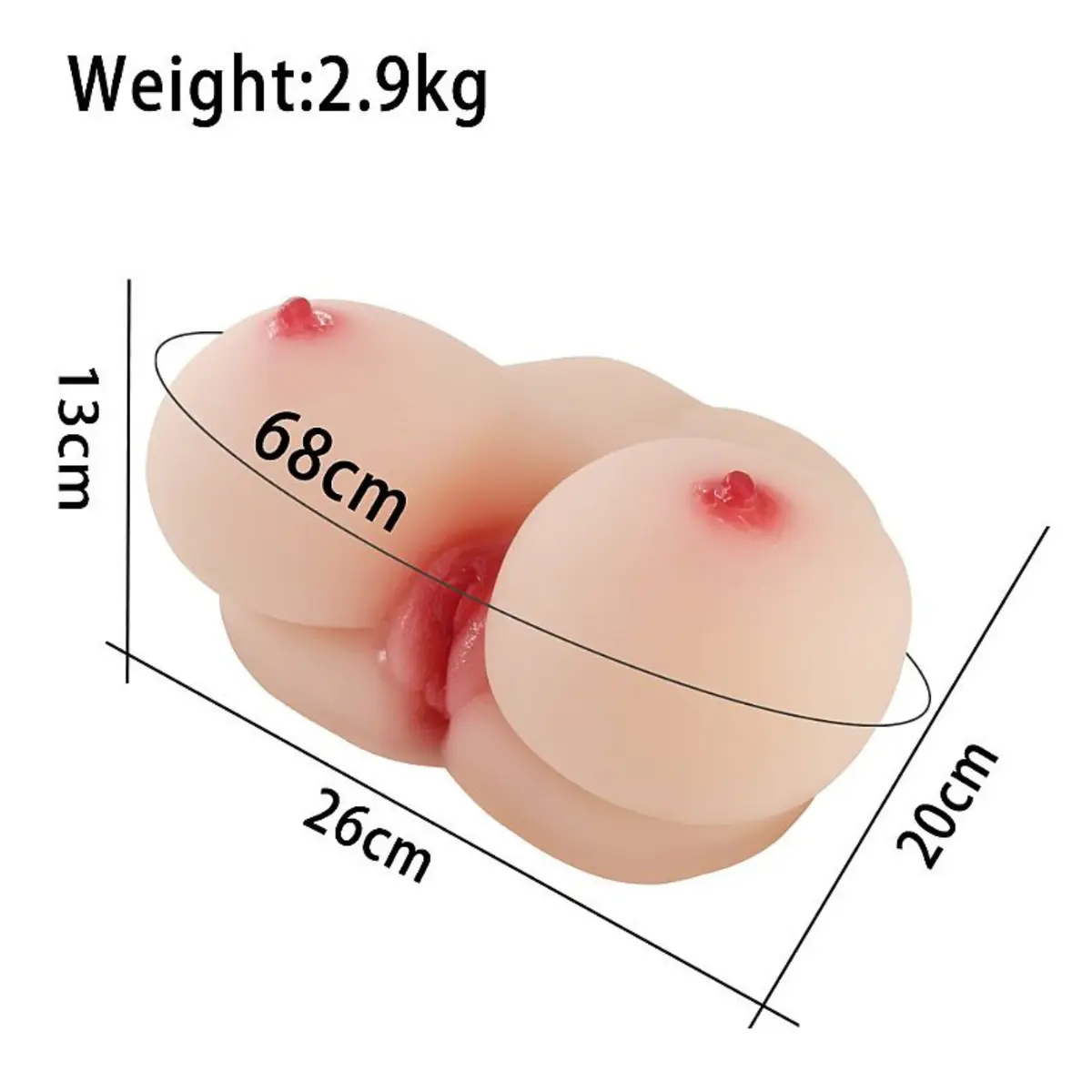 Masturbador Masculino Formato Peitos com Vagina