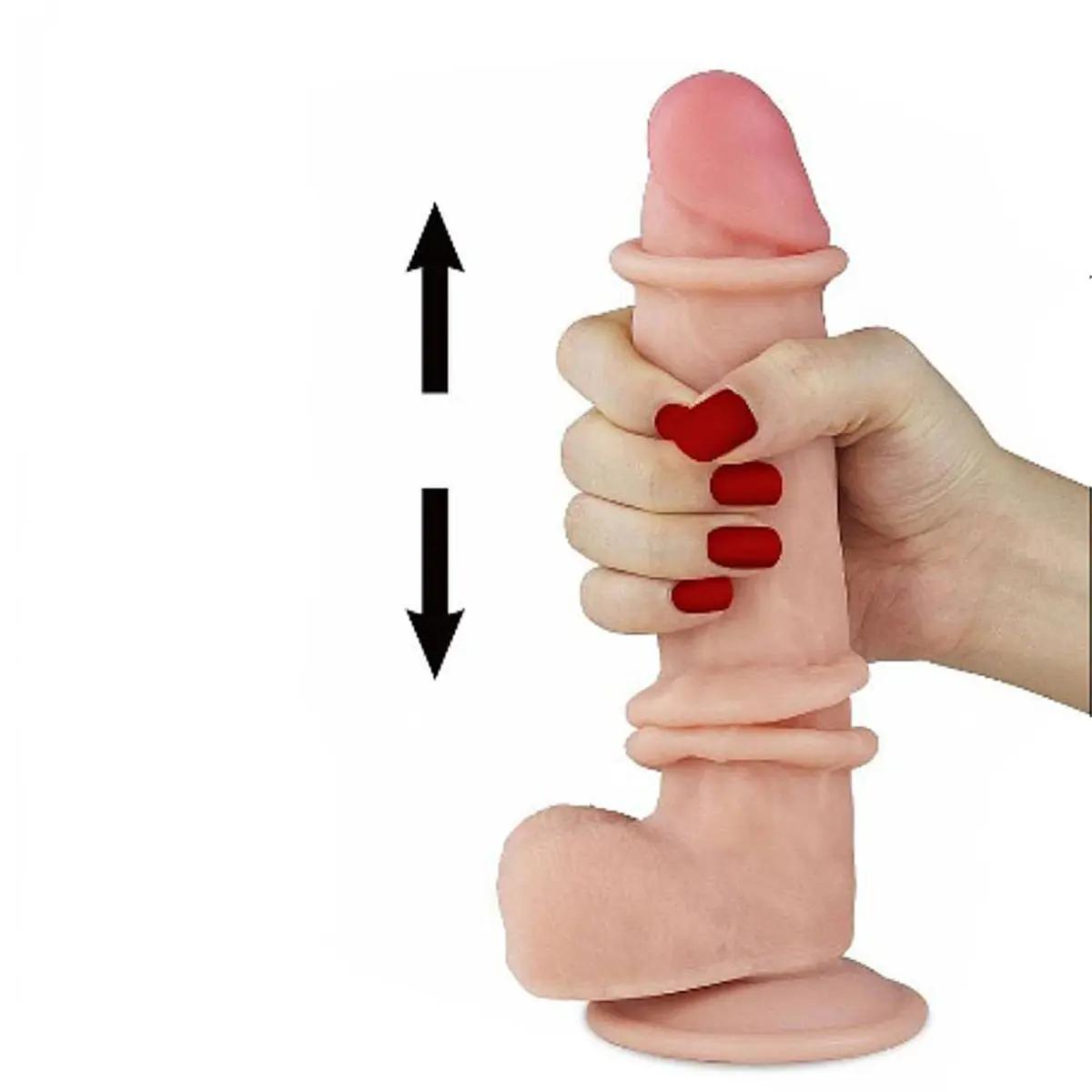 PÊNIS REALÍSTICO DUPLA CAMADA 20,5CM ARTICULADO, Importado PÊNIS REALÍSTICO DUPLA CAMADA 20,5CM ARTICULADO, Importado - vista adicional - Butique Bella