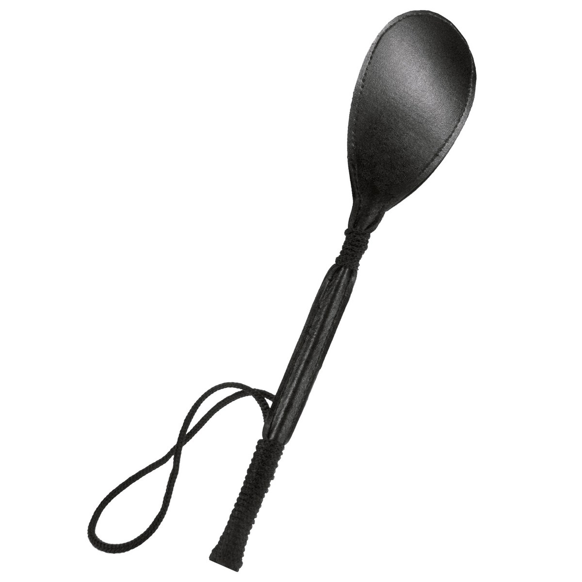 Chibata em Couro Preta - 30cm
