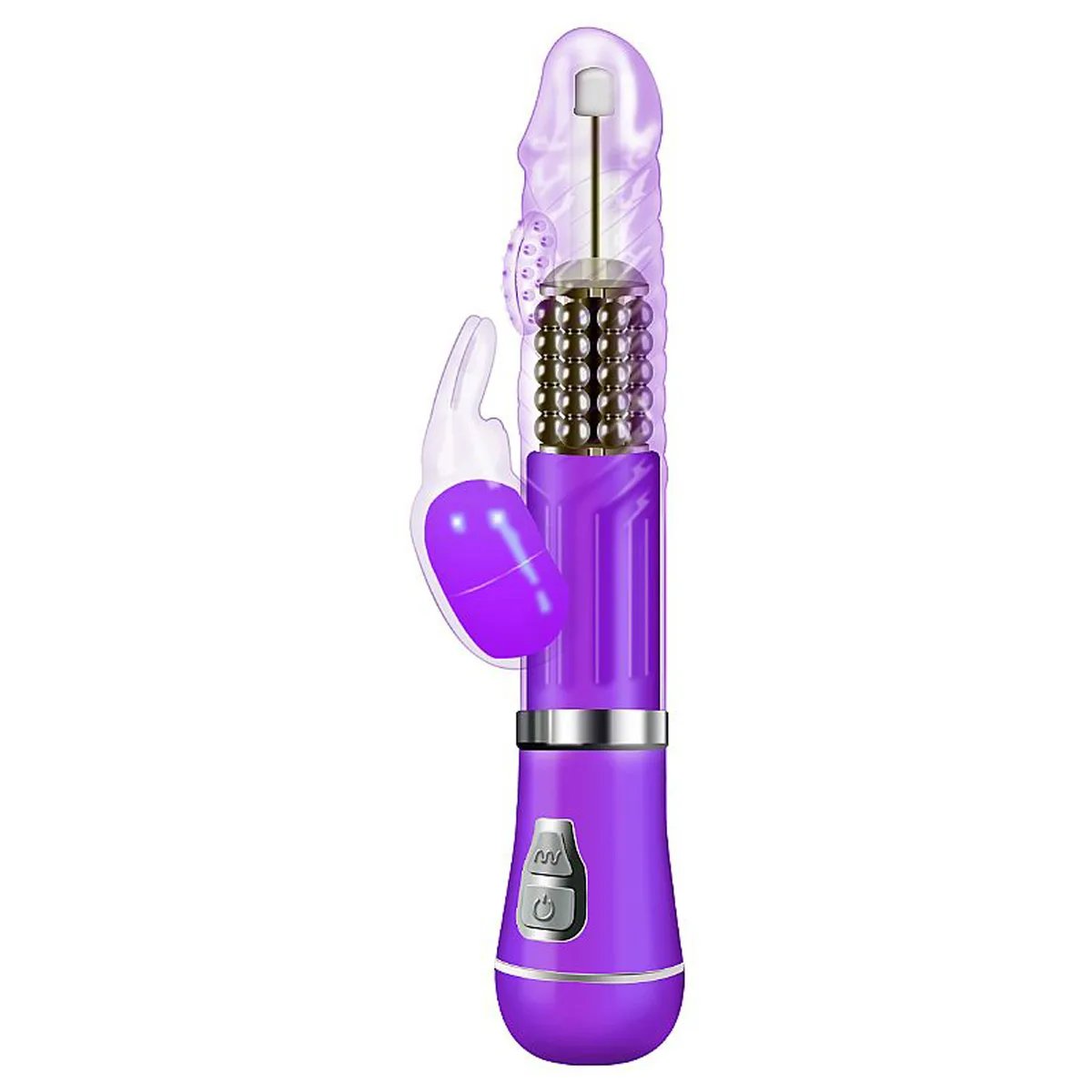 VIBRADOR ROTATIVO COM COELHO ESTIMULADOR DE CLITÓRIS - Butique Bella