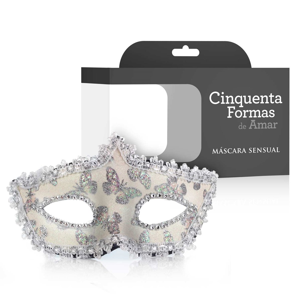 MÁSCARA SENSUAL BRANCA - CINQUENTA FORMAS DE AMAR, Adão e Eva - Butique Bella