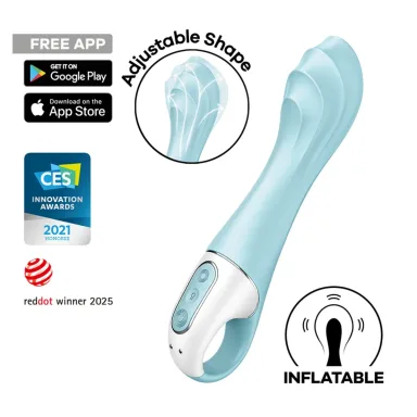 Satisfyer Air Pump Vibrator 5 Connect App Vibrador Inflável, Intt - outro ângulo - Butique Bella