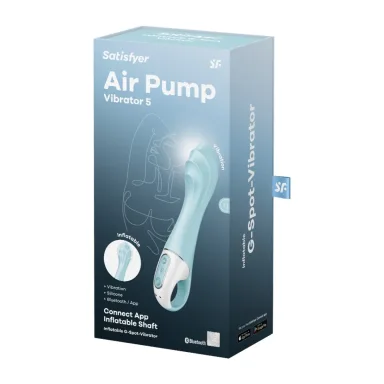 Satisfyer Air Pump Vibrator 5 Connect App Vibrador Inflável, Intt - vista adicional - Butique Bella