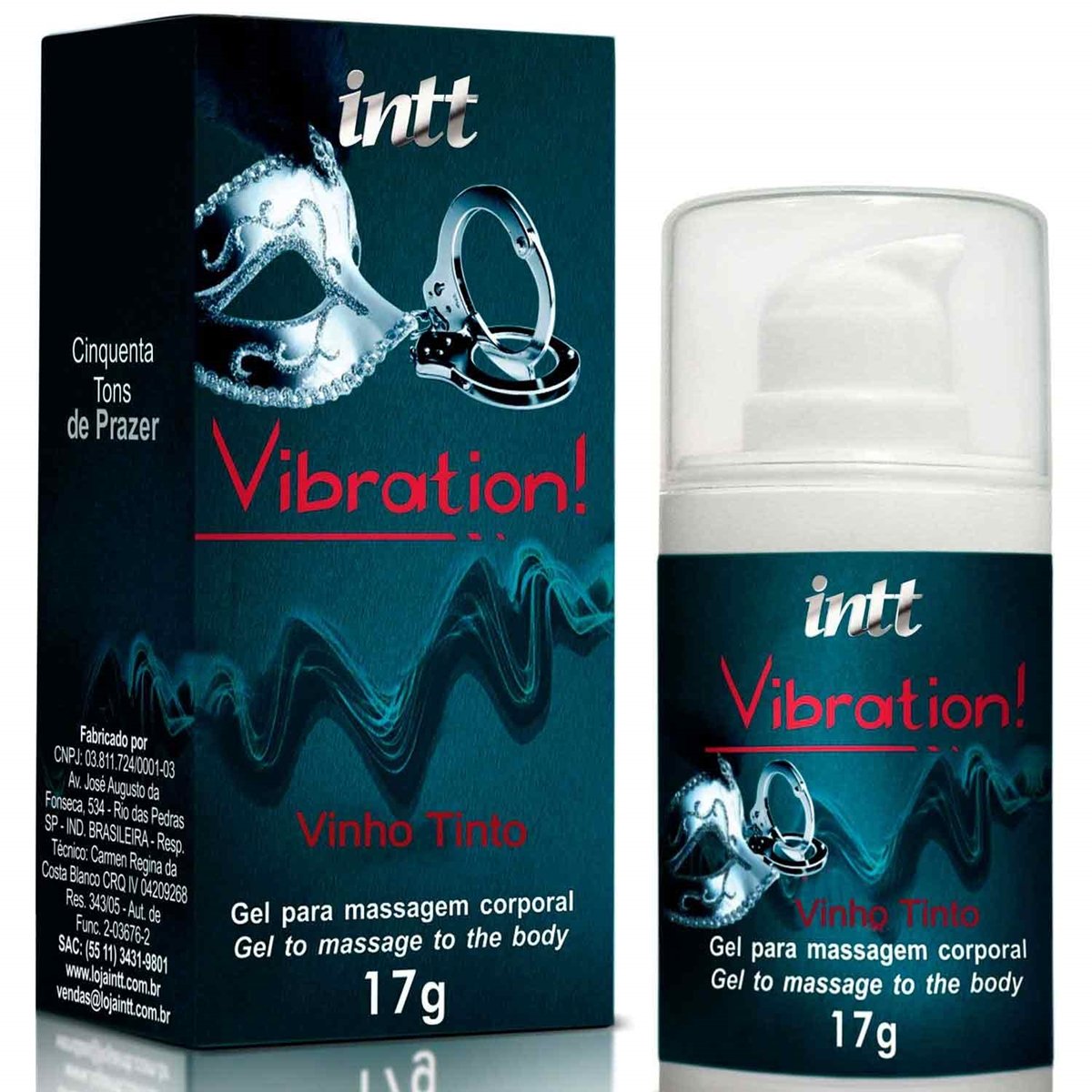 Vibration Tons - Vibrador Liquído Beijável 17g Vinho Tinto