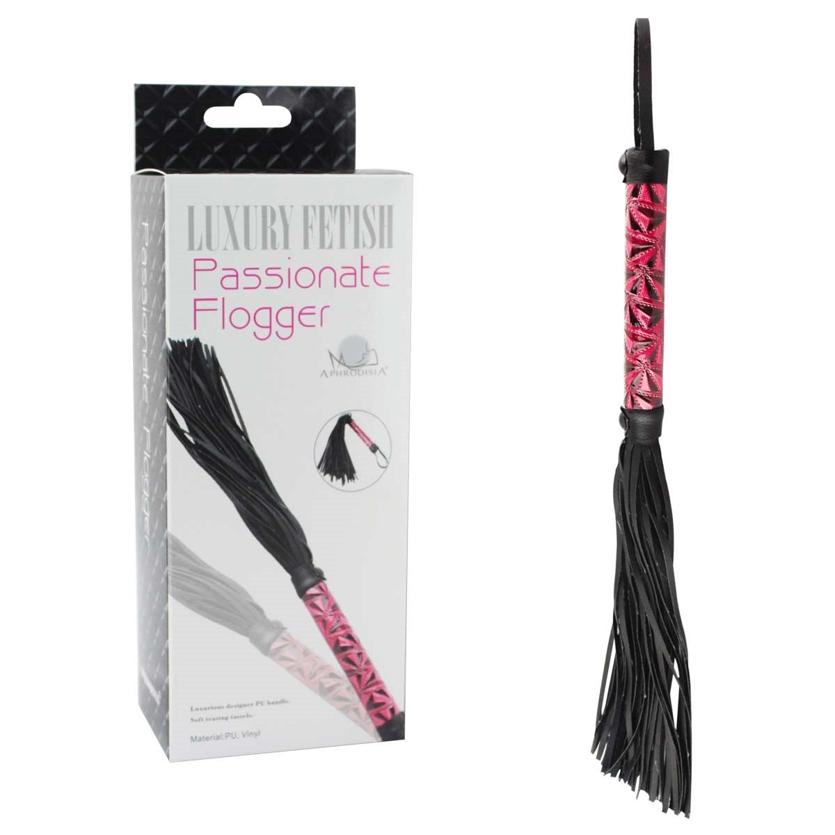 Chicote em Tiras Lux - 40cm - Rosa - Passionate Flogger