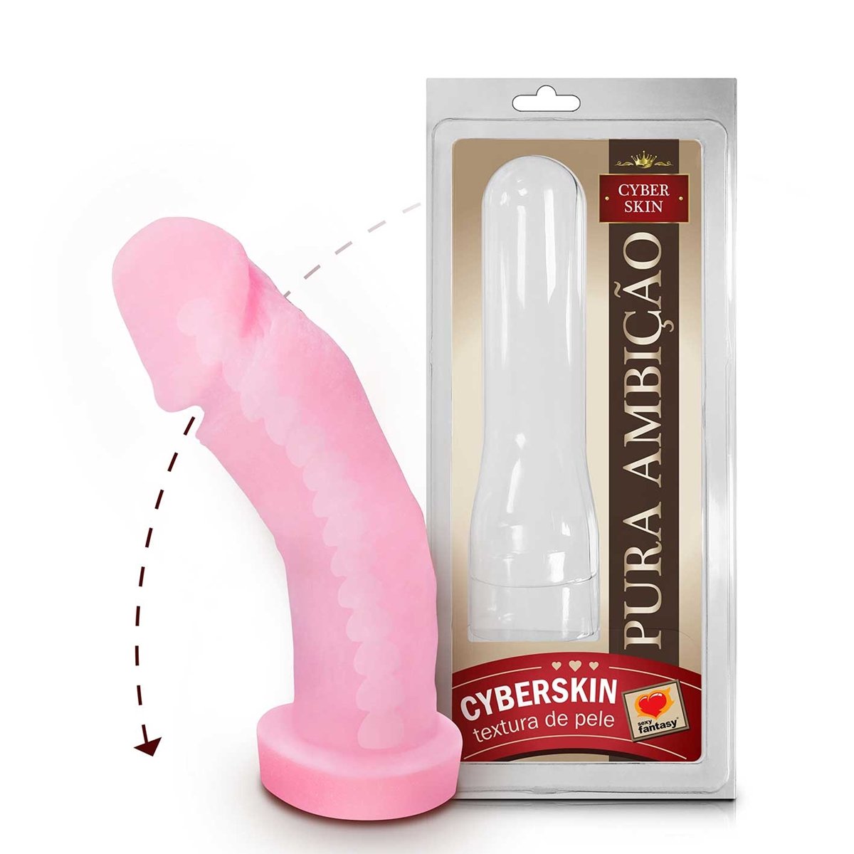 Pênis em CyberSkin com Vértebra - 16x4,5cm