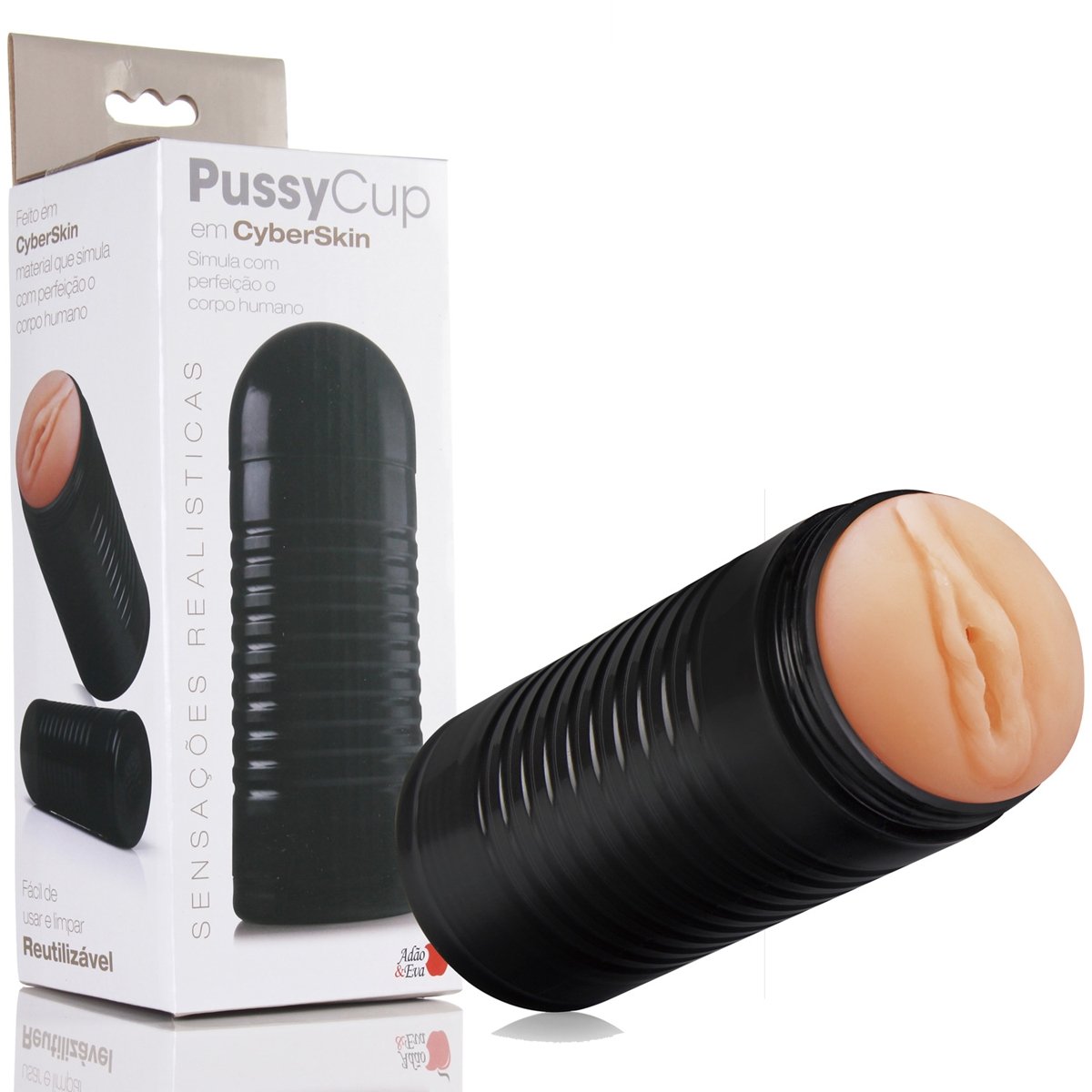 MASTURBADOR PUSSYCUP - EM CYBER SKIN, Adão e Eva MASTURBADOR PUSSYCUP - EM CYBER SKIN, Adão e Eva - Butique Bella