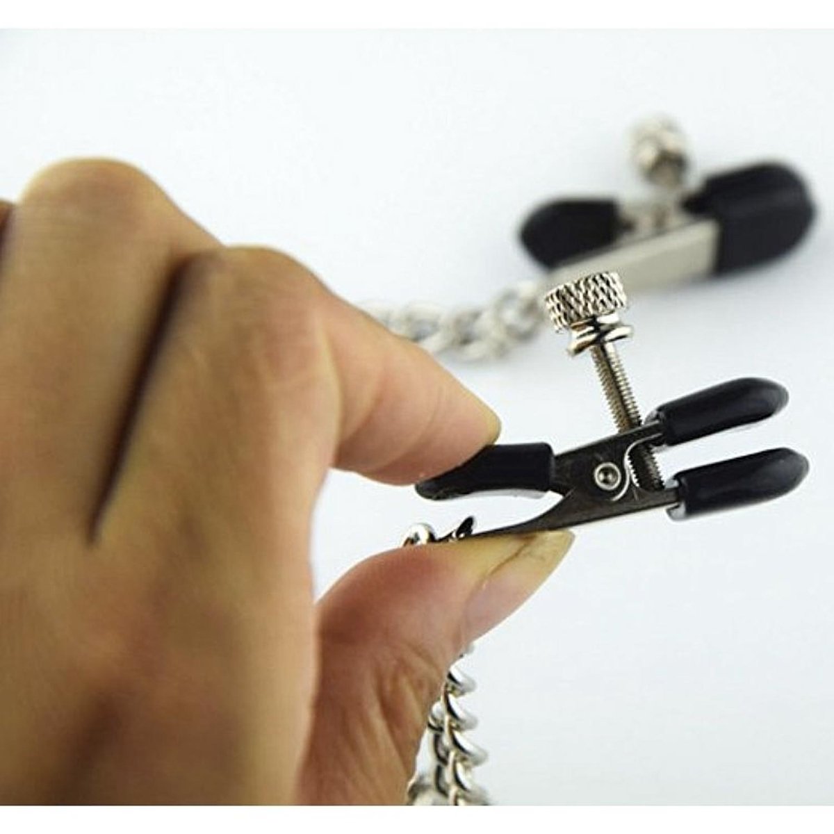 Grampos para Seios ajustável com Corrente - Nipple Clamps