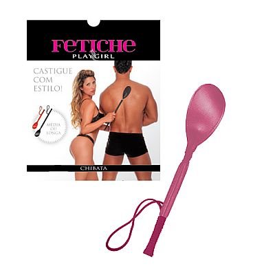 Chibata em Couro Rosa - 30cm