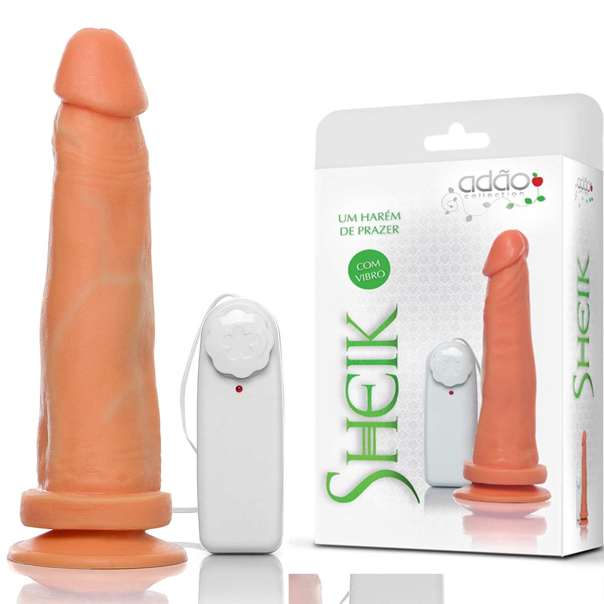 Sheik - Vibrador Multivelocidade e Ventosa - 18cm