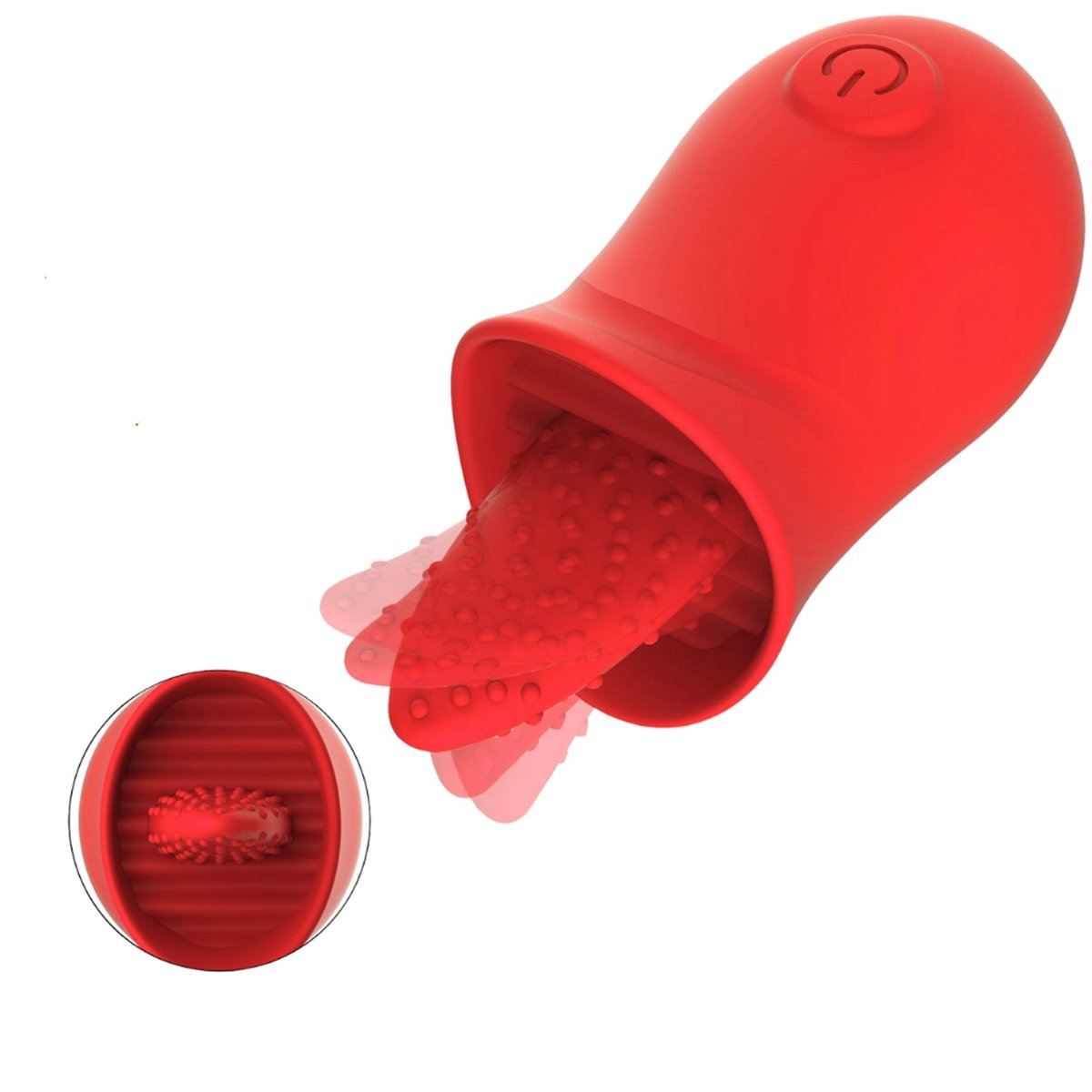 Vibrador com Estimulador Clitoriano em Formato de Língua