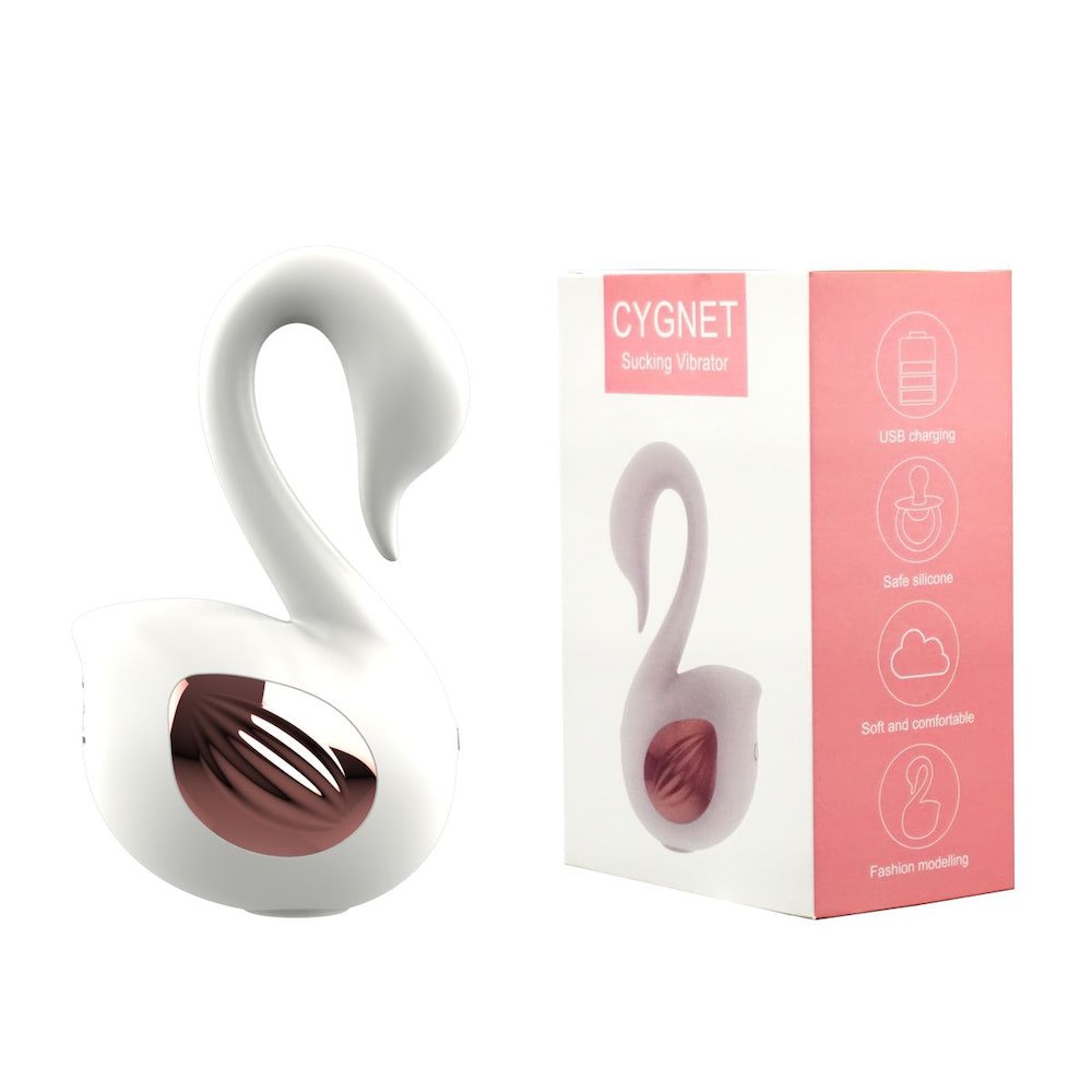 Vibrador e sugador em formato de cisne — foto 1
