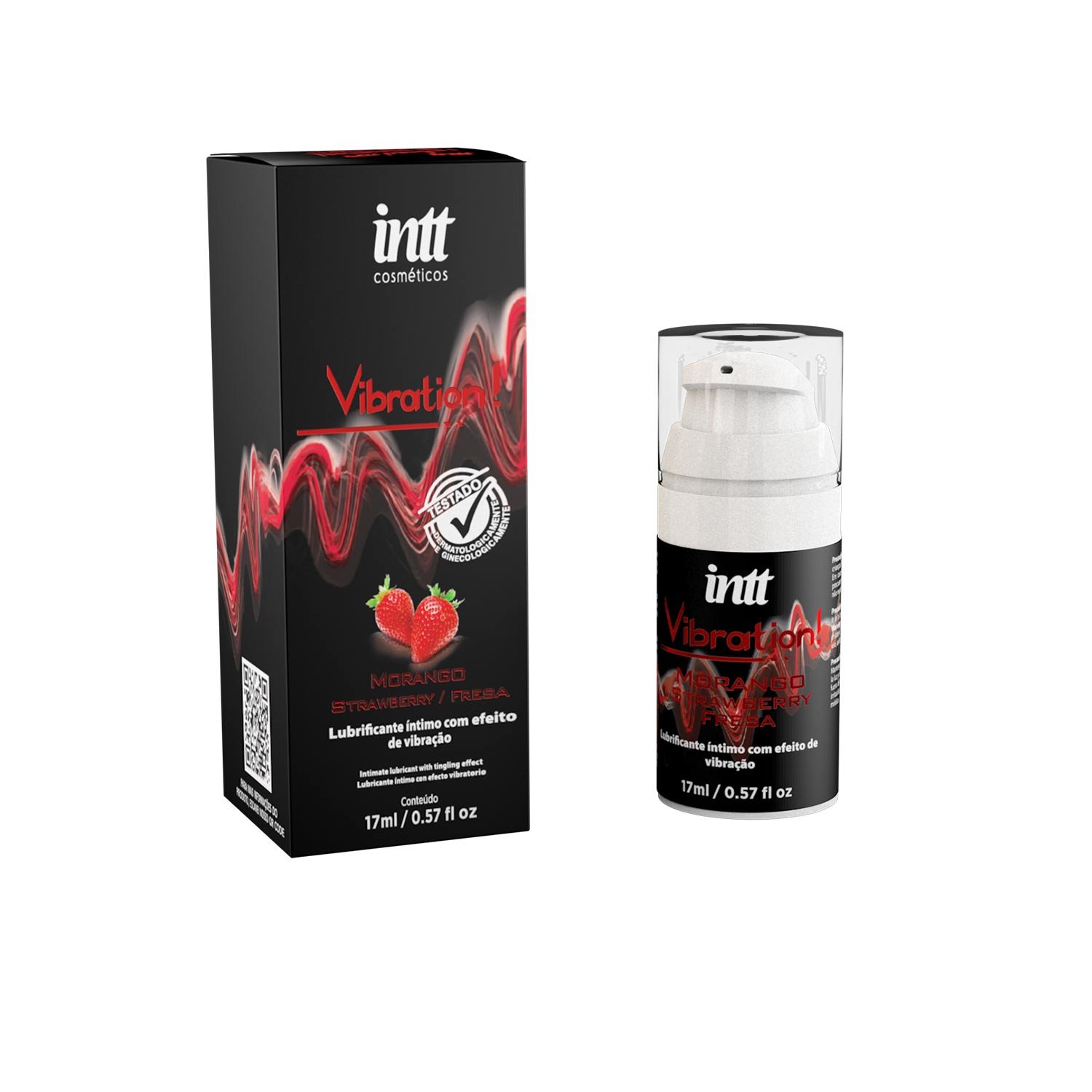 Vibration Morango vibrador líquido beijável