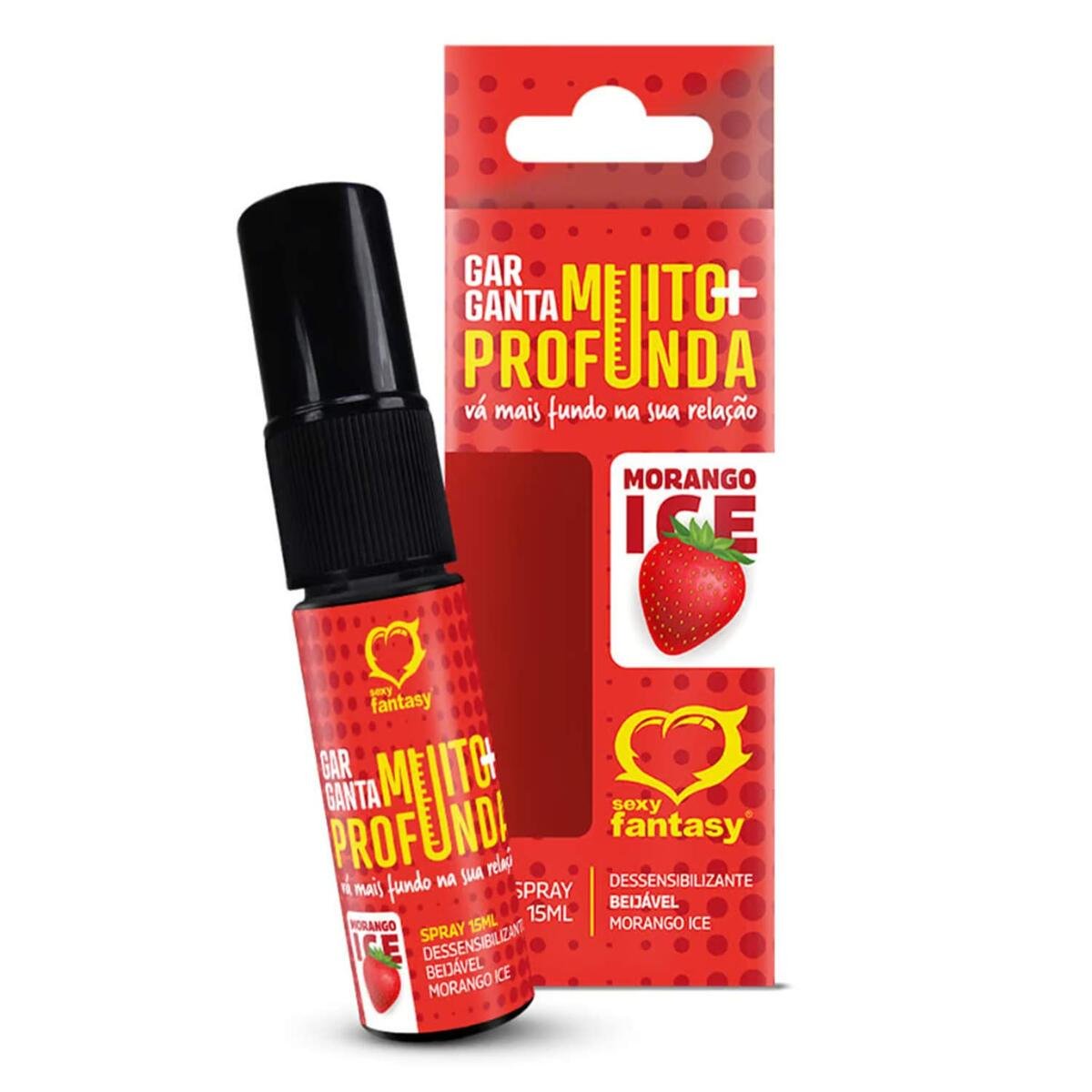 Garganta Muito Mais Profunda Spray Morango Ice