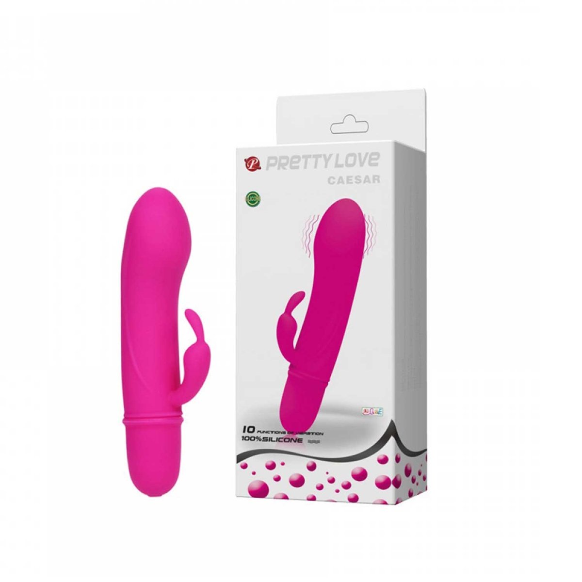 Vibrador Com Estimulador Clitoriano Caesa - Pretty Love — foto 1