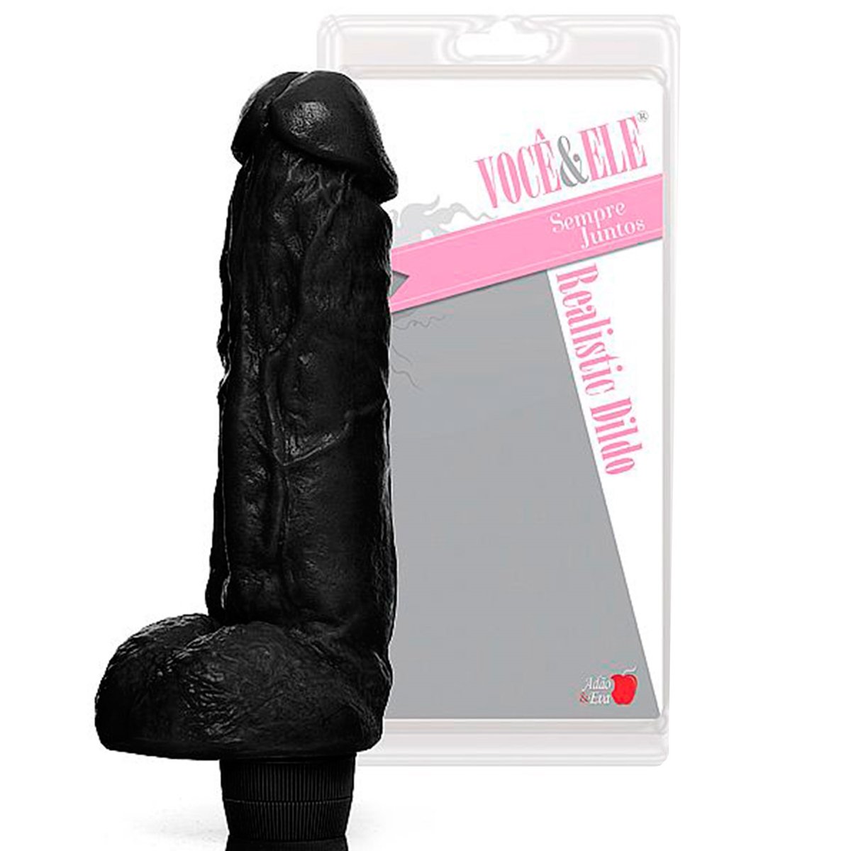 Pênis Realístico com Vibrador e Escroto (Kong)