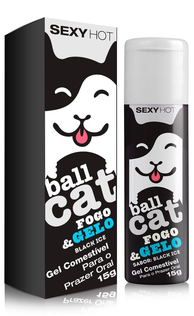 Ball Cat - Gel Comestível Fogo e Gelo - Black Ice  15g