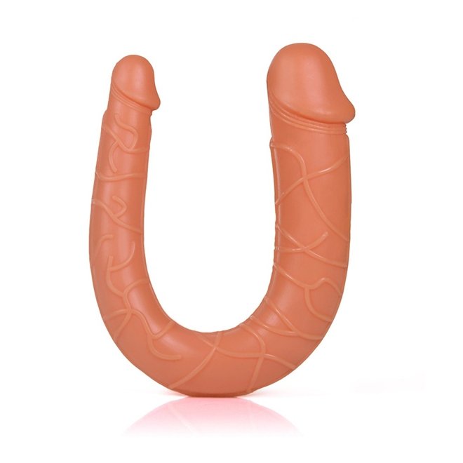 Pênis Ponta Dupla Ferradura 32x3cm - cor da pele
