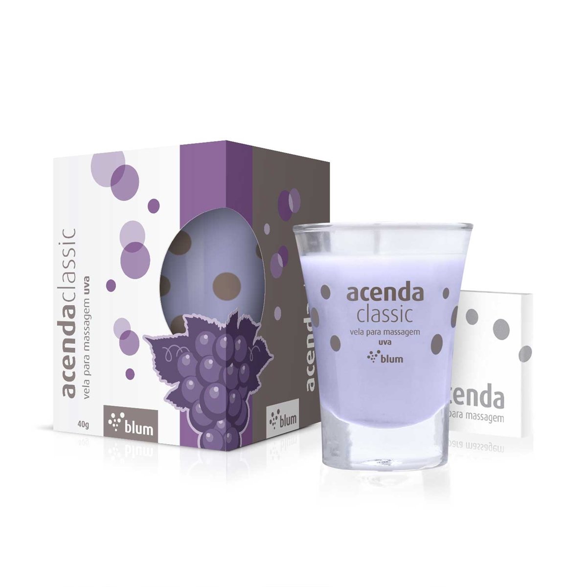Vela Beijável Acenda Gourmet - Uva